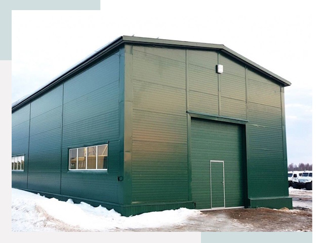 Двускатные ангары в Химках